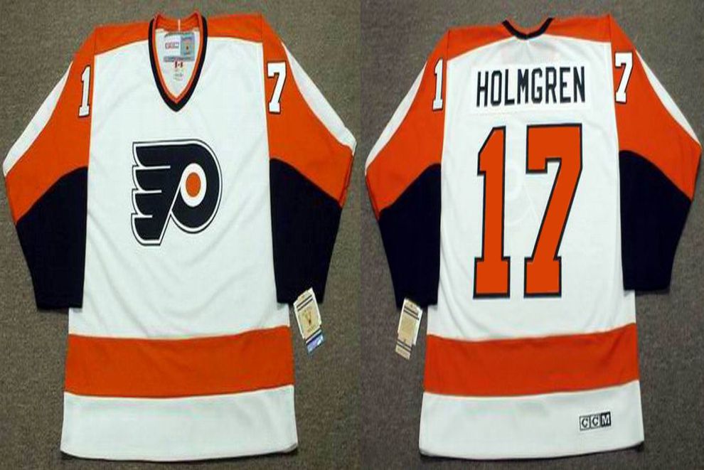 2019 Men Philadelphia Flyers #17 Holmgren White CCM NHL jerseys->philadelphia flyers->NHL Jersey
